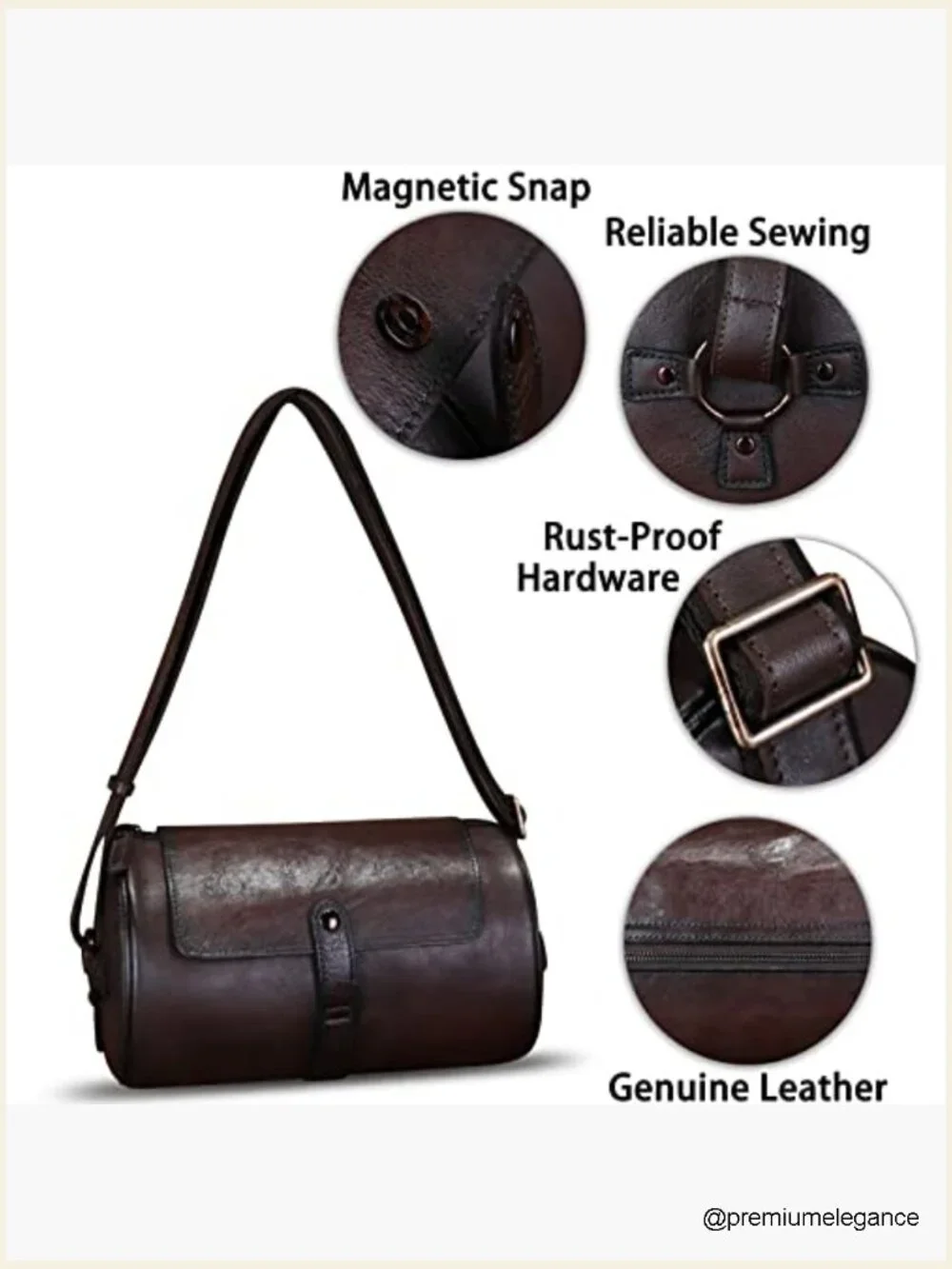 Genuine Leather Crossbody Satchel Vintage Handmade Shoulder Purse Retro Travel